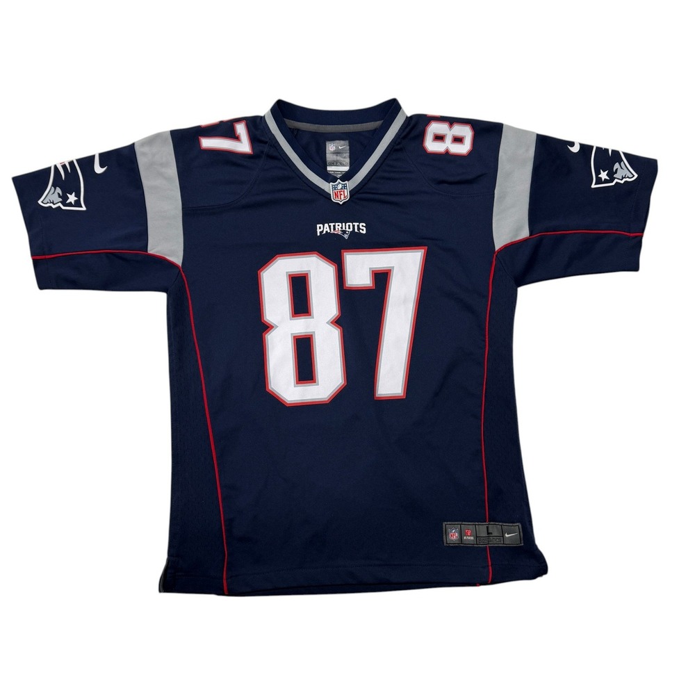 Nike New England Patriots Rob Gronkowski 87 Jersey Navy Blue Youth Large 14-16